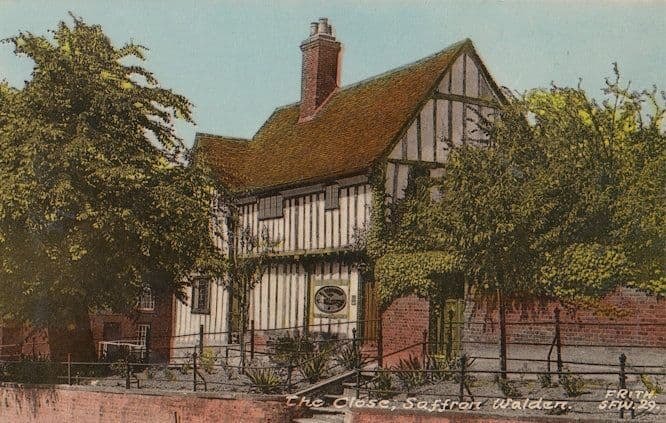 The Close Saffron Walden Essex Postcard