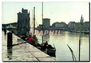 Modern Postcard La Rochelle Charente Maritime Harbor Mist Tour St Nicolas XIV...