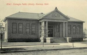 c1910 Postcard; Carnegie Public Library Kearney NE Buffalo County unposted