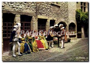 Postcard Old Perouges 16th century the secrets of time the Damoiseaux Cultura...
