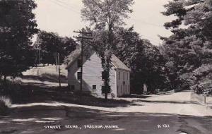 Maine Freedom Street Scene Real Photo RPPC