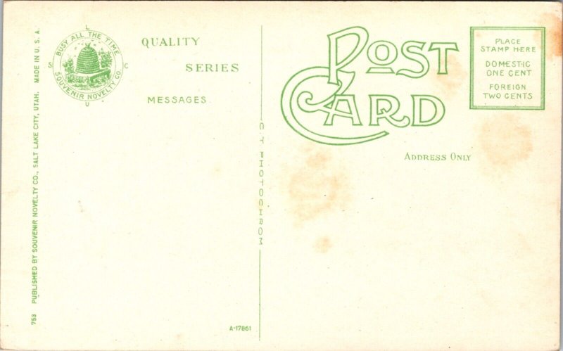 Postcard U.S. Post Office in Logan, Utah