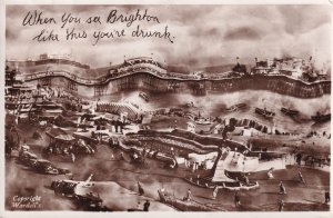 Brighton Drunk Lansdowne RPC Alcohol Blurred Vision Real Photo Postcard