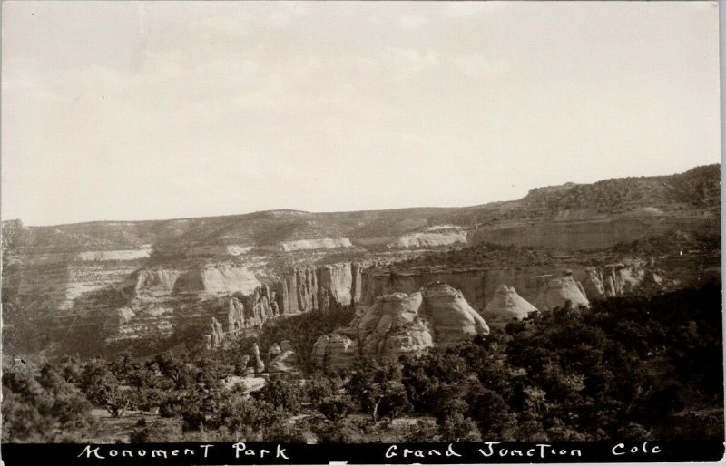 Monument Park Grand Junction CO Unused Real Photo Postcard G78