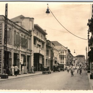 c1930s Kesawan, Medan, Indonesia RPPC Downtown Ticks Studio Real Photo PC A136