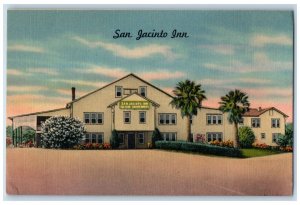 c1940 San Jacinto Inn Monument Battlegrounds Exterior Houston Texas TX Postcard