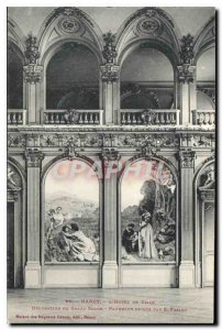 Old Postcard Nancy Hotel de Ville Grand Decoration Exhibition panels painted ...