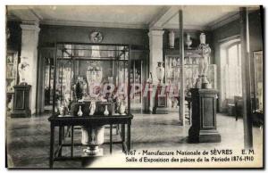 Old Postcard Manufacture Nationale de Sevres Room of exhibition of parts of t...