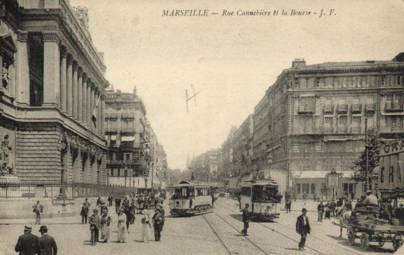 CPA MARSEILLE Rue Cannebiere et la Bourse (66839)