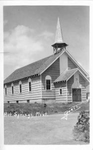 Church Guest Photo Hot Springs Montana 1950s Postcard RPPC Real photo 3878