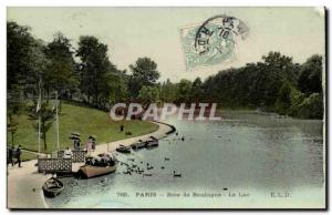 Paris Old Postcard Bois de Boulogne Lake