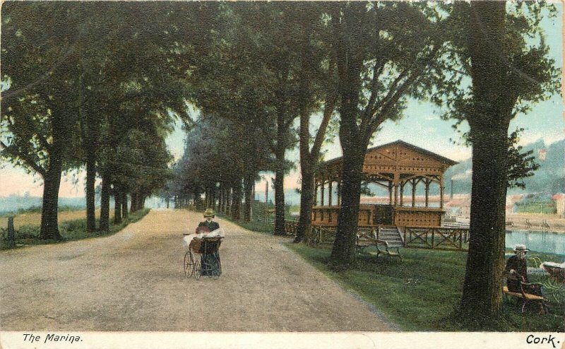 Postcard Ireland Cork C-1910 The Marina Lawrence 23-9065