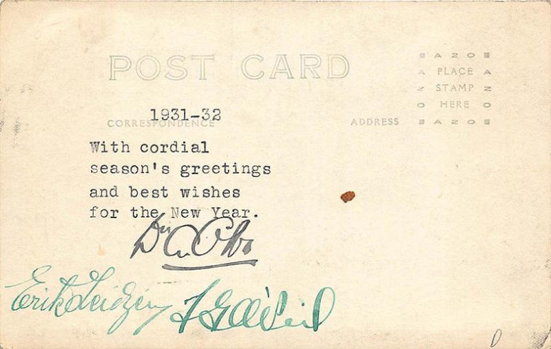 New York NY Paul Parker Music Hall 1931-32 Season RPPC Postcard