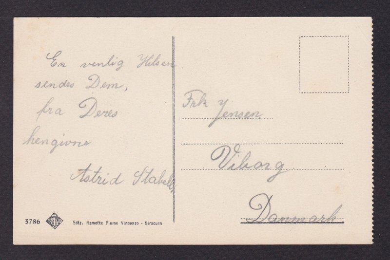 ITALY, Vintage postcard, Siracusa, Tomb of Archimedes