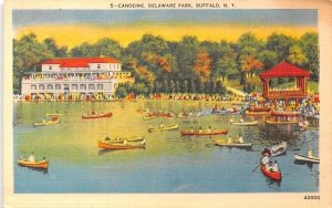 Canoeing Buffalo, New York Postcard