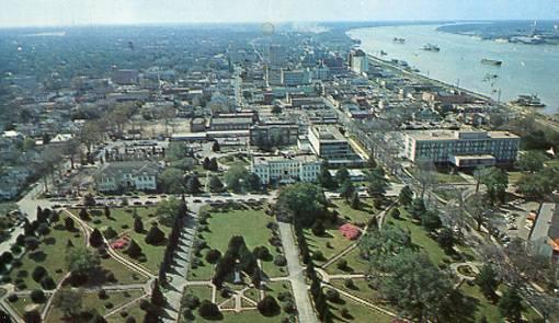 LA - Baton Rouge, South View from Capitol (Aerial)