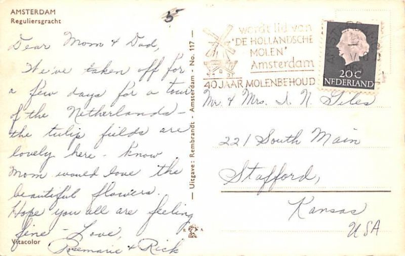 Reguliersgracht Amsterdam Holland Postal Used Unknown 