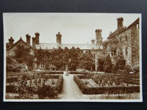 Conwy LLANRWST Gwydyr Castle, Garden & Sundial c1930s RP Postcard by Valentine