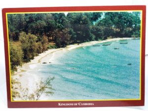 Sihanouk Ville Beach Koh Pos Cambodia Vintage Postcard