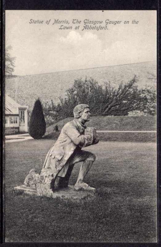 Statue of Morris,Lawn at Abbotsford,Scotland,UK