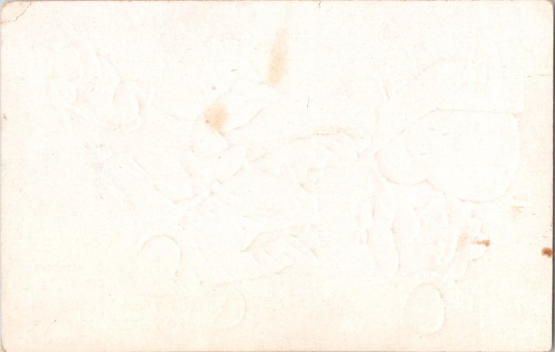 M. O'Dea Butter Cheese Eggs Brooklyn - Antique Embossed Trade Card Easter Clowns