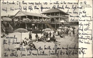 Long Branch New Jersey NJ Beach Scene c1905 Postcard