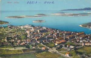 Censored Post card Croatia Hvar Lesina 