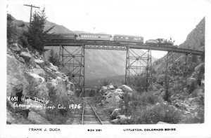 Littleton Colorado Georgetown Loop High Bridge Railroad Real Photo PC AA61326