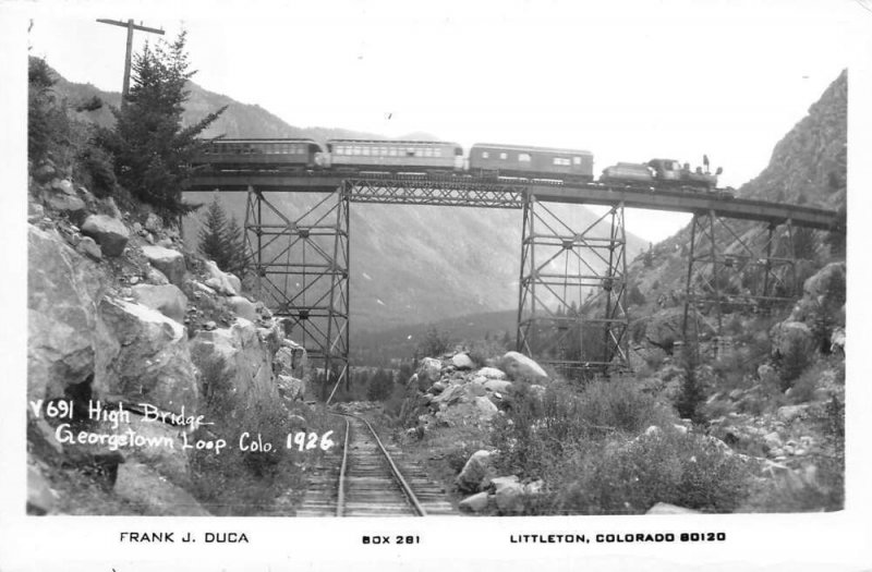 Littleton Colorado Georgetown Loop High Bridge Railroad Real Photo PC AA61326