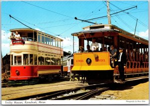 Trolley Museum Kennebunk Maine ME Double Decker From Blackpool Postcard