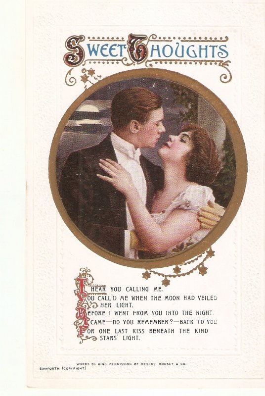 Couple. Romance. S. Love Unchanging Bamforth Song Greetings Valentine  PC # 19