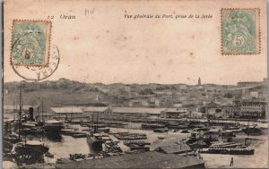 Algeria Oran Vue Generale du Port Prise de la Jetee Vintage Postcard C171