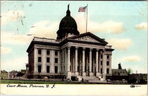 Postcard COURT HOUSE SCENE Paterson New Jersey NJ AN2810