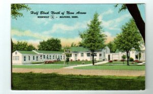 Phipps Motel Highway 6 Milford Nebraska postcard