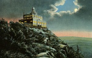 MA - Holyoke. Mt Tom House at Midnight