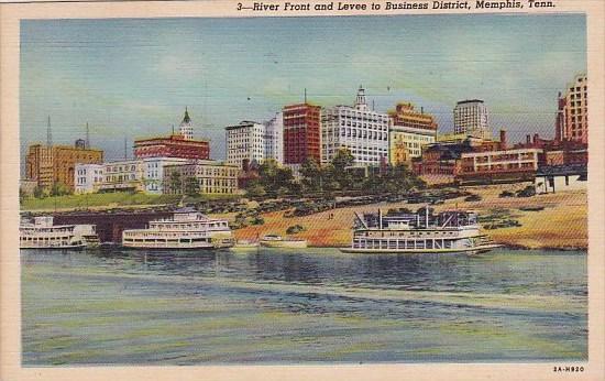 Tennesse Memphis River Front And Levee To Business District