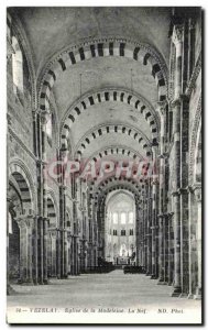 Postcard Old Vezelay Madeleine Church Nave