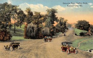 Drive In Penn Valley Park, Kansas City, Missouri ca 1910s Vintage Postcard