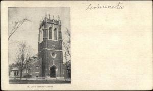 Leominster MA St. Leo's Catholic Church c1905 Postcard