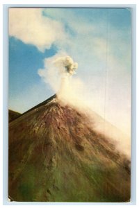 1961 Volcan Izalco Lighthouse of Central America In Full Eruption Postcard