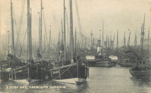 Postcard 1907 UK Fishing boats occupation waterfront #1618 23-11728