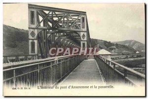 Old Postcard L & # 39Interieur Bridge D & # 39Anseremme and Gateway