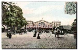 Old Postcard Paris train station of & # 39Est