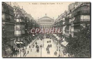 Paris Old Postcard Avenue of & # 39opera