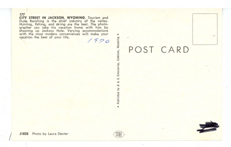 WY - Jackson. The Main Street ca 1960