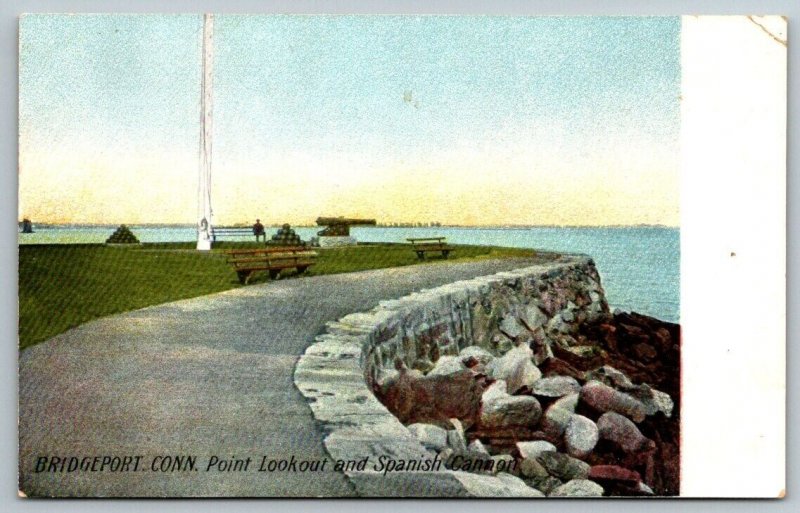 Point Lookout  Spanish Cannon   Bridgeport   Connecticut   Postcard  c1905