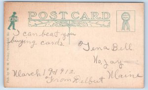 AUGUSTA, ME Maine ~ CONY HIGH SCHOOL   1912 Kennebec County Postcard