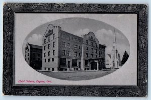 Eugene Oregon Postcard Hotel Osburn Exterior View Building 1910 Vintage Antique