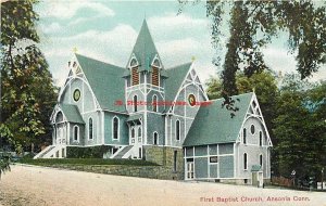 CT, Ansonia, Connecticut, First Baptist Church, Exterior View, APCC No 322