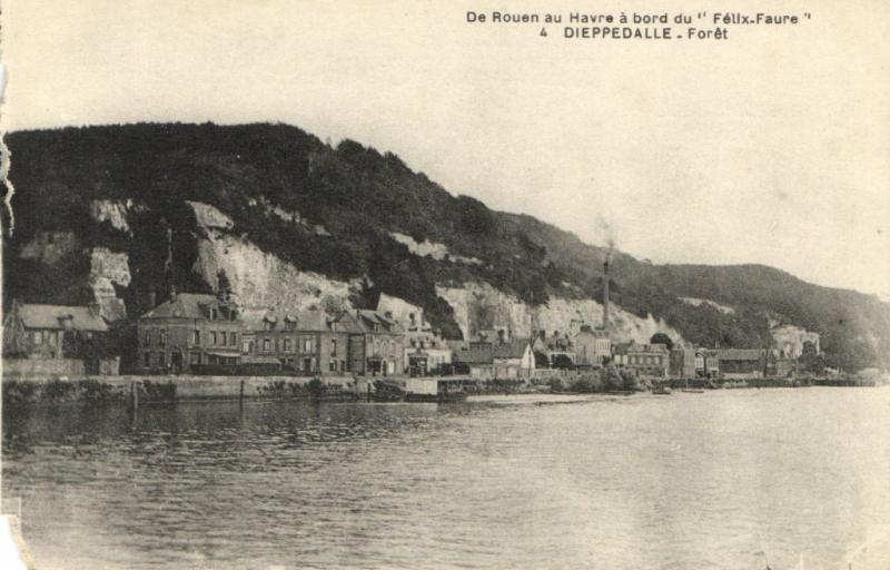 CPA De ROUEN au HAVRE a bord du Felix-Faure - DIEPPEdalle - Foret (201329)